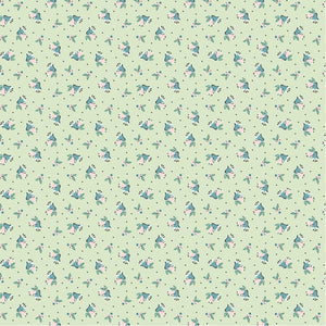Frost and Flurry Berries & Bells Mint by Sheri McCulley for Poppie Cotton