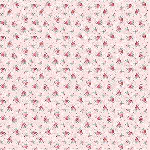 Frost and Flurry Berries & Bells Pink by Sheri McCulley for Poppie Cotton