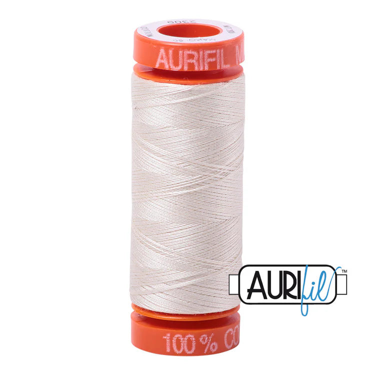 Aurifil 2309 (Silver White) - 100% Cotton 50 wt. by Aurifil