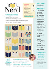 Load image into Gallery viewer, Book Nerd Quilt Pattern by Angela Pingel Designs