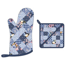 Load image into Gallery viewer, RESERVATION - Twilight on the Prairie Oven Mitt Potholder Due Home Dec Panel (Navy) by Modern Prairie