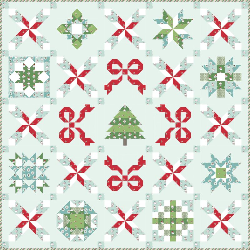 RESERVATION - Claus and Co. Seasonal Sparkler Quilt Kit by Melissa Mortenson