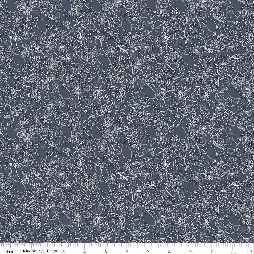 Reflections - Floral Jubilee Navy by Riley Blake Designs