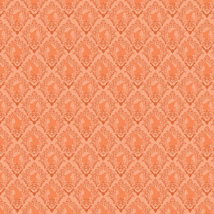 Spooky Schoolhouse - Damask Orange by Melissa Mortenson