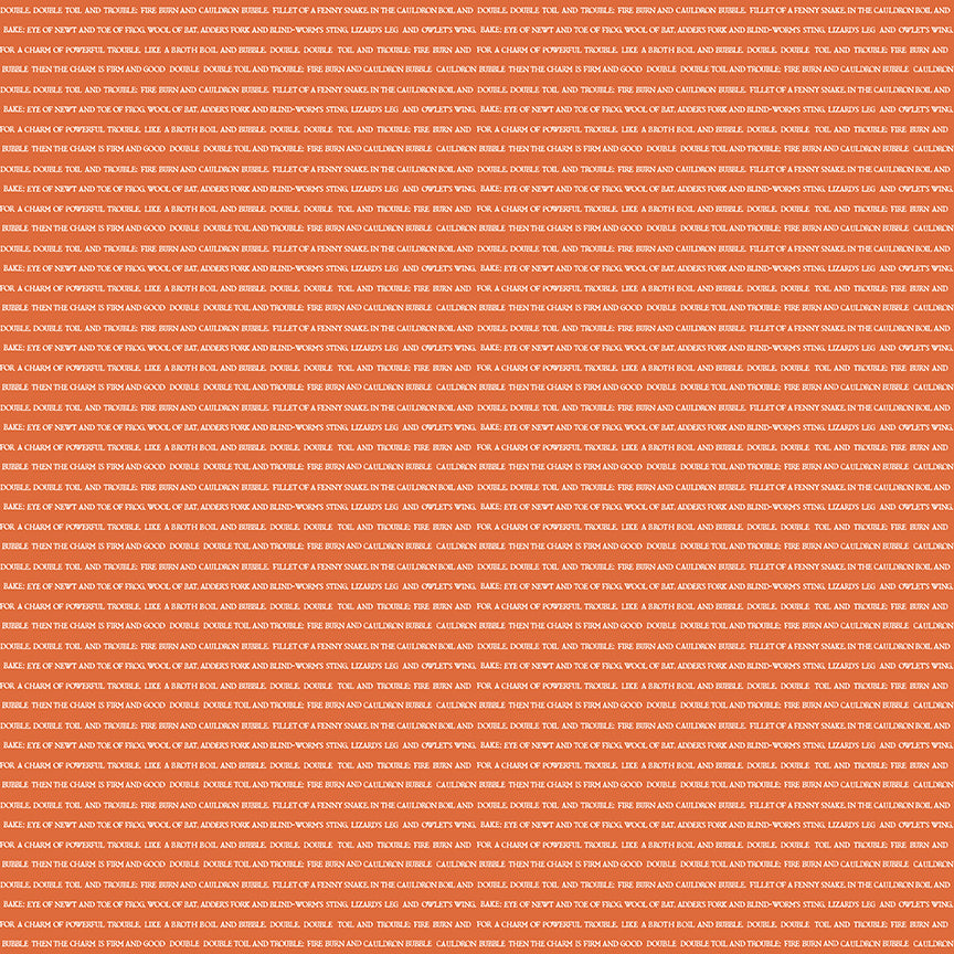 Spooky Schoolhouse - Double Double Text Orange by Melissa Mortenson