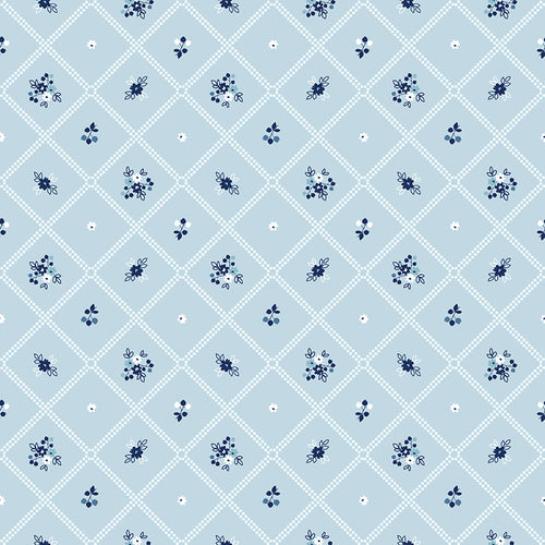Simply Country - Dot Grid Blue by Tasha Noel