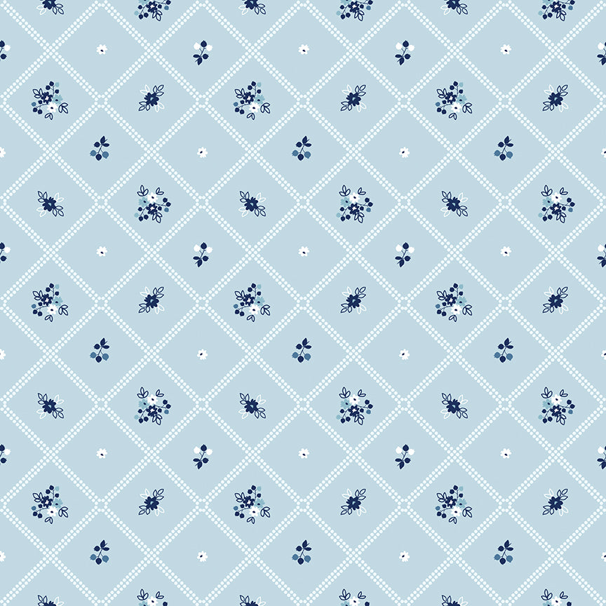 Simply Country - Dot Grid Blue by Tasha Noel