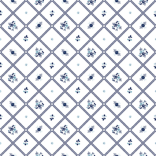Simply Country - Dots Grid White by Tasha Noel
