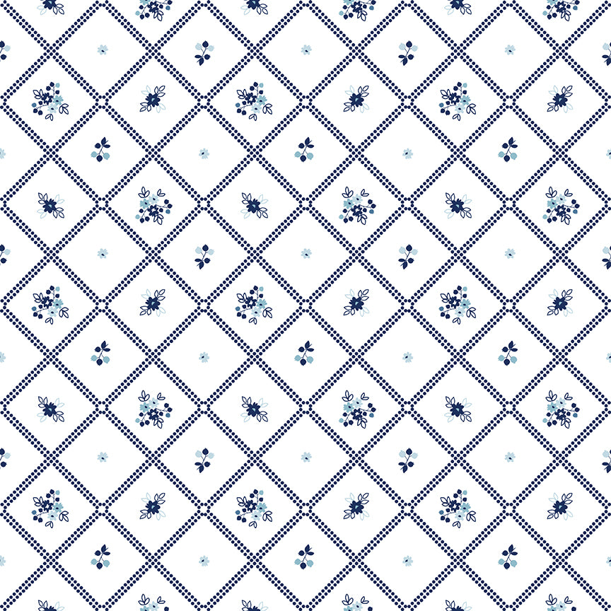 Simply Country - Dots Grid White by Tasha Noel