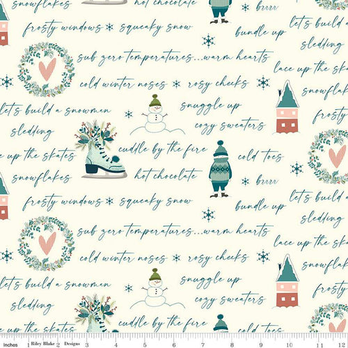 Arrival of Winter - Text Cream by Sandy Gervais