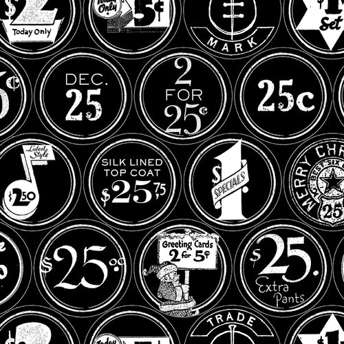 White as Snow - Christmas Labels Black by J. Wecker Frisch