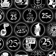 White as Snow - Christmas Labels Black by J. Wecker Frisch