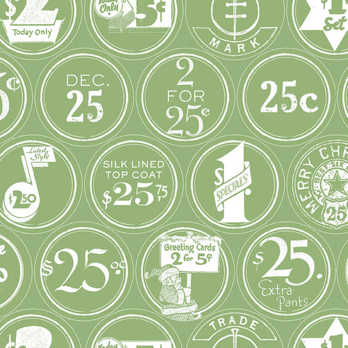 White as Snow - Christmas Labels Green by J. Wecker Frisch
