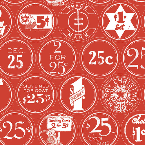 White as Snow - Christmas Labels Red by J. Wecker Frisch