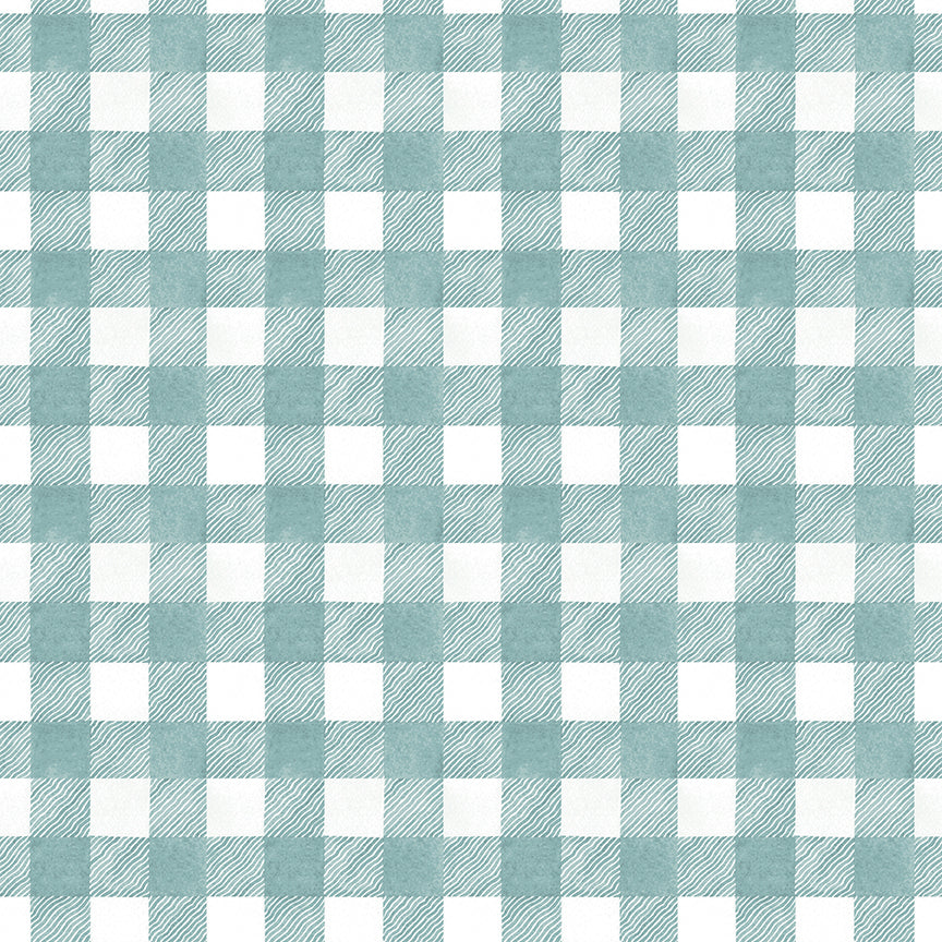 White as Snow- Plaid Blue by J. Wecker Frisch