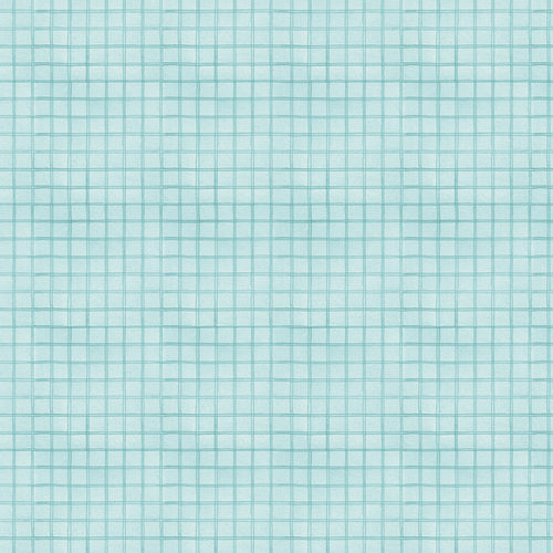 White as Snow - Windowpane Plaid Blue by J. Wecker Frisch
