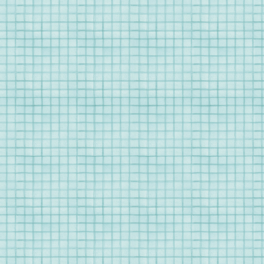 White as Snow - Windowpane Plaid Blue by J. Wecker Frisch