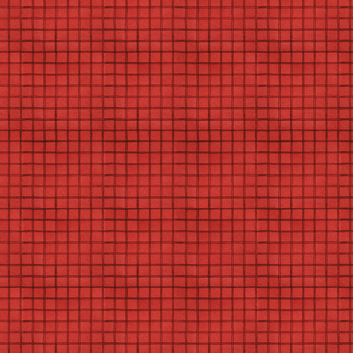 White as Snow - Windowpane Plaid Red by J. Wecker Frisch