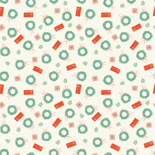 Holiday Cheer - Wreaths Cream by My Mind's Eye