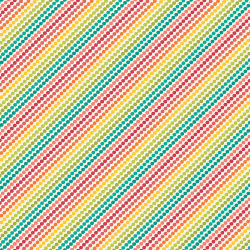 Market Street - Rainbow Stripes Cream by Heather Peterson