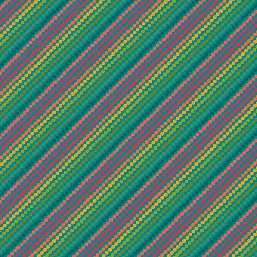 Market Street - Rainbow Stripes Teal by Heather Peterson