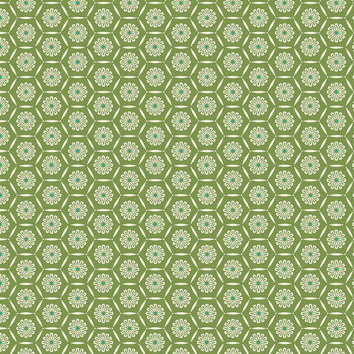 Market Street - Hexagons Grass by Heather Peterson