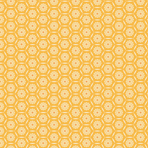 Market Street - Hexagons Yellow by Heather Peterson