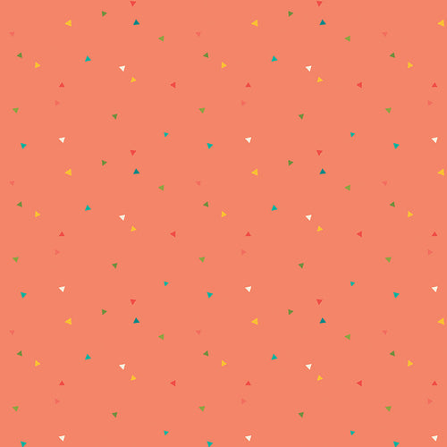 Market Street - Triangles Coral by Heather Peterson