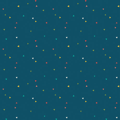 Market Street - Triangles Navy by Heather Peterson