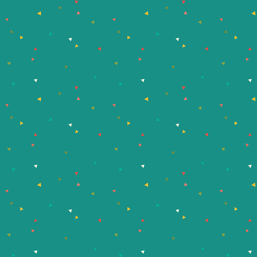 Market Street - Triangles Teal by Heather Peterson