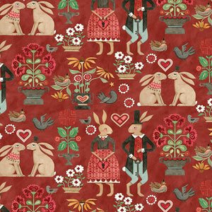 Hop Hop Hooray - Main Red by Teresa Kogut