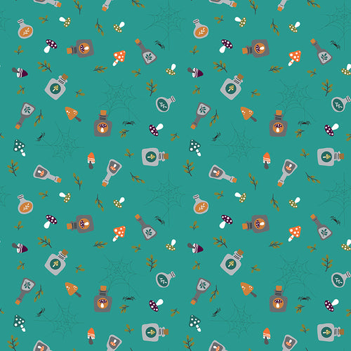 Little Witch - Potions Light Teal by Jennifer Long