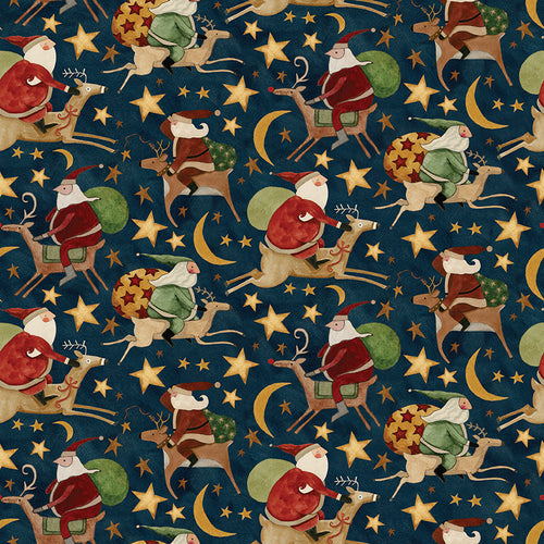 Up on the Housetop - Santa Rides Midnight by Teresa Kogut