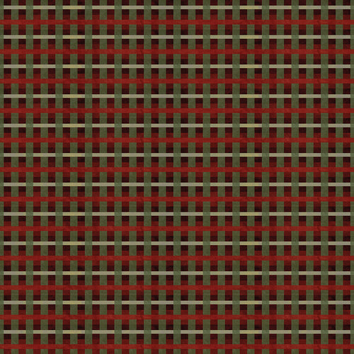Up on the Housetop - Plaid Cranberry by Teresa Kogut