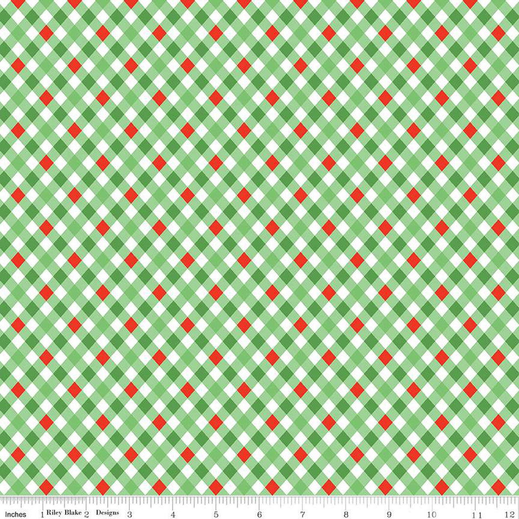 Jingle Bells - Plaid Green by Lindsay Wilkes