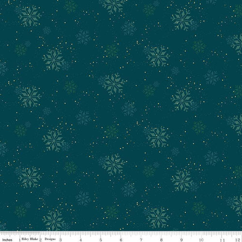 In From the Cold - Snowflakes Navy by Heather Peterson