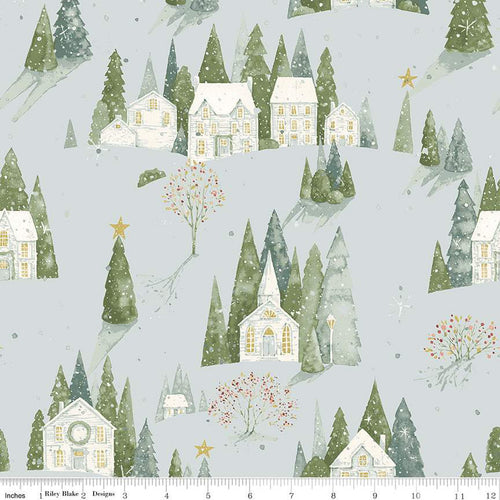 Magical Winterland - Home Sweet Home Blue by Lisa Audit