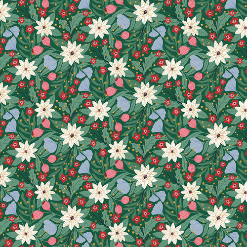 A Pear-fect Christmas - Flowers Dancing - Green by Cayla Naylor