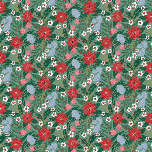 A Pear-fect Christmas - Flowers Dancing - Mint by Cayla Naylor