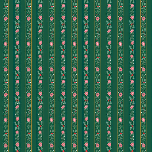 A Pear-fect Christmas - French Stripe - Green by Cayla Naylor