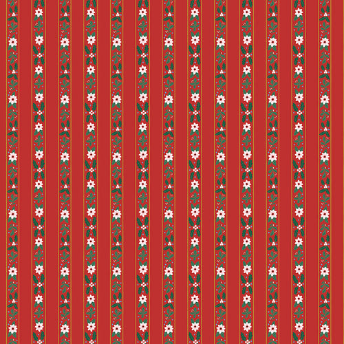 A Pear-fect Christmas - French Stripe - Red by Cayla Naylor