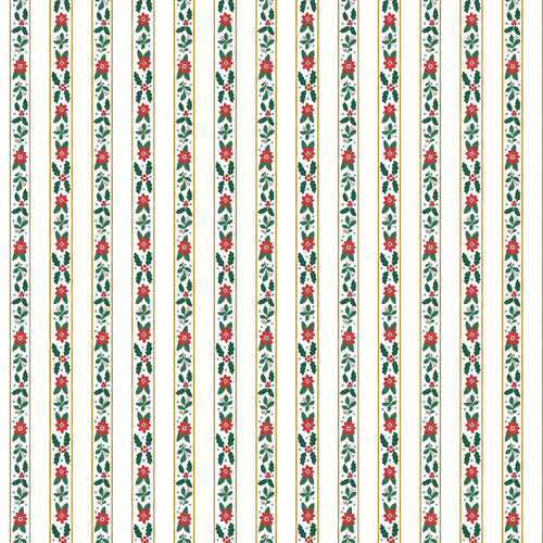 A Pear-fect Christmas - French Stripe - White by Cayla Naylor