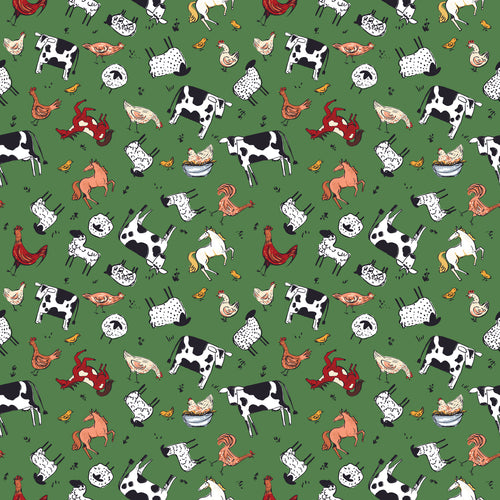 Farm Livin' Animal Toss Green by Diane Labombarbe