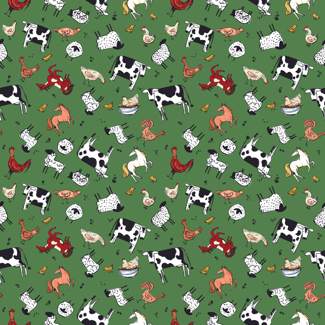 Farm Livin' Animal Toss Green by Diane Labombarbe