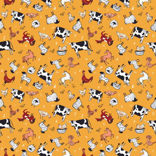 Farm Livin' Animal Toss Yellow by Diane Labombarbe