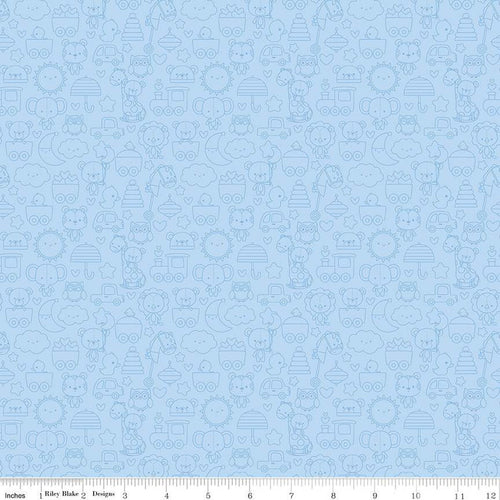 Special Delivery Tone-on-Tone Blue by Doodlebug Design Inc.