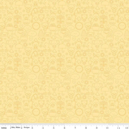 Bundle of Joy Tone-on-Tone Yellow by Doodlebug Design Inc.