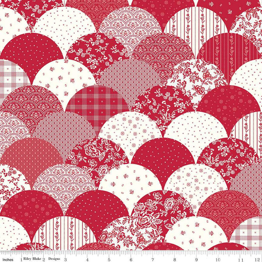 Red Delicious Scallops Cheater Print by The RBD Designers