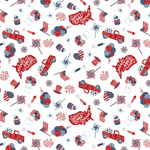 Stars and Stripes Forever Main White by Lori Whitlock