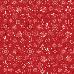 Stars and Stripes Forever Fireworks Red by Lori Whitlock